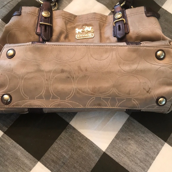 Brown & Gold Coach purse - Picture 6 of 7